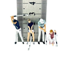 Load image into Gallery viewer, 1:64 Painted Figure Model Miniature Resin Diorama Sand Sports Goft Man Lady Set New
