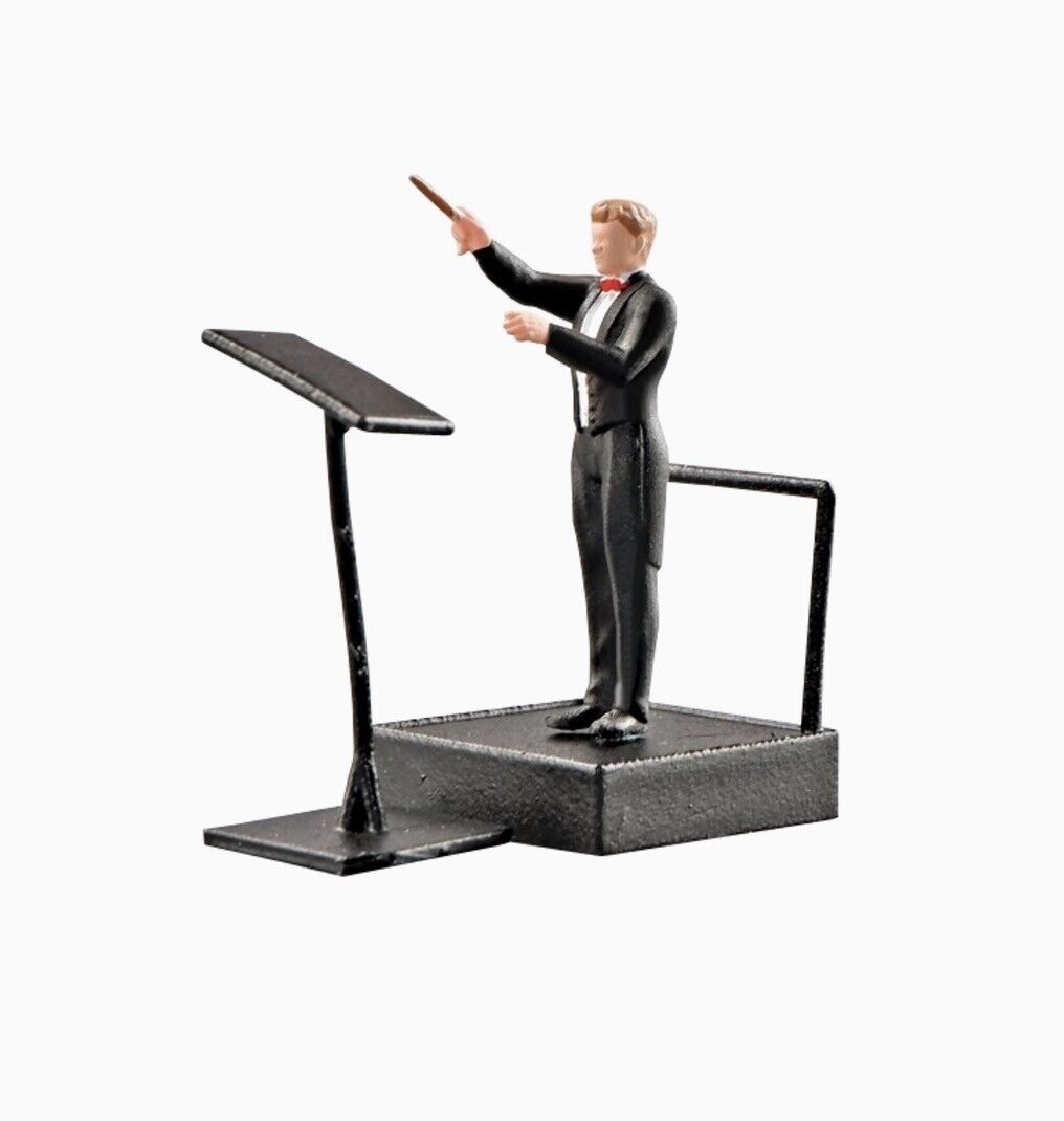 1:64 Painted Figure Mini Model Miniature Resin Diorama Concert Conduct ...