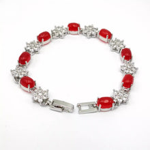 Load image into Gallery viewer, Nature Jade Beaded Bracelet Jewelry Blessing Lucky Fortune Gift For Her Red S
