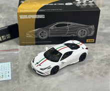 Load image into Gallery viewer, TOC 1:64 White FE458 Speciale Sports Model Diecast Metal Car New Collection
