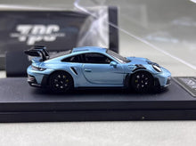 Load image into Gallery viewer, TPC 1:64 Ice Blue 911 GT3 RS 992 Pursuit Sports Model Diecast Metal Car New Collection
