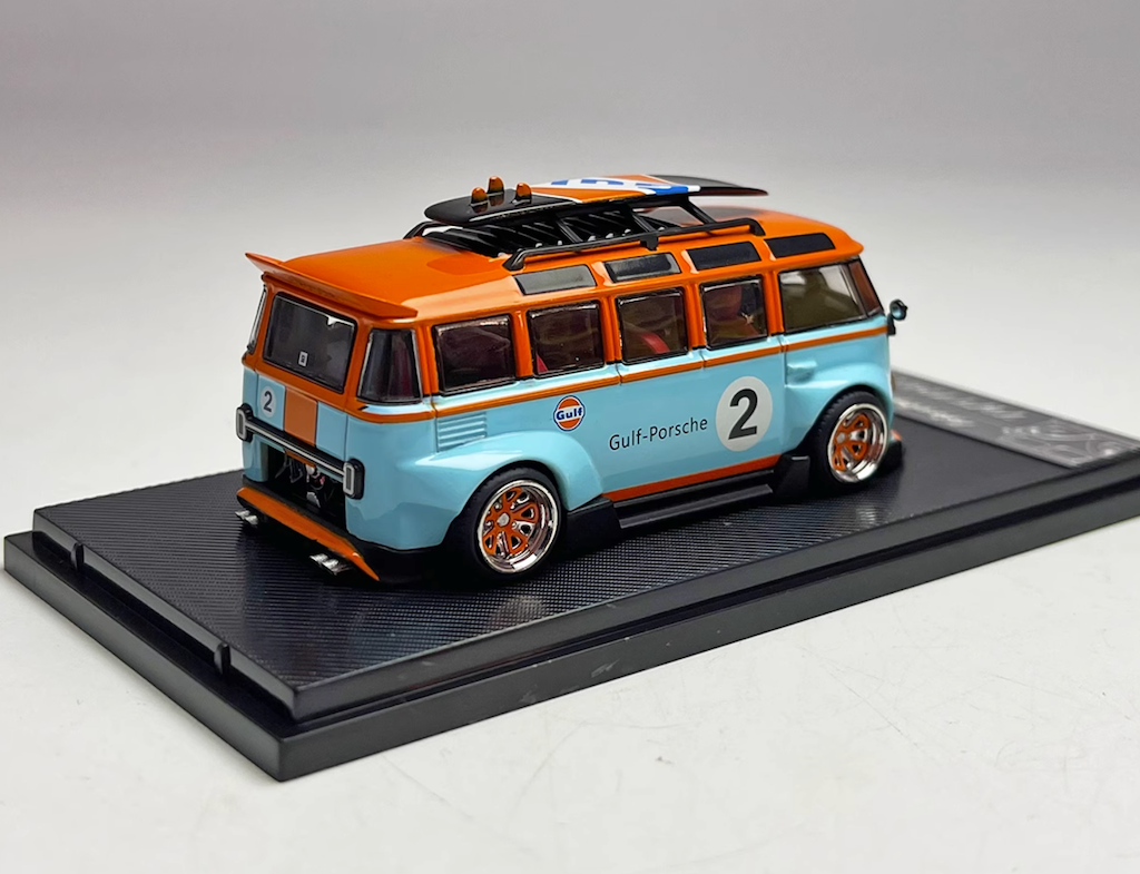 Liberty 1:64 VW T1 Gulf Van Camper Sports Model Diecast Metal Car