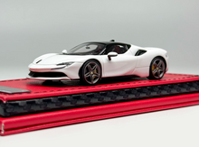 Load image into Gallery viewer, ART 1:64 White SF90 Stradale Hard Top Racing Sport Model Diecast Resin Car New Collection
