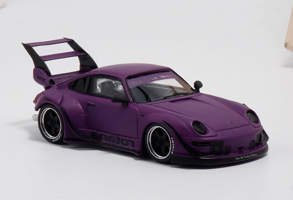 Scalemini 1:64 Purple RWB 993 911 Racing Sports Model Diecast Resin Ca ...