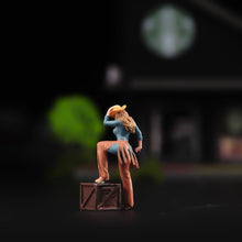 Load image into Gallery viewer, 1:64 Painted Figure Model Miniature Resin Diorama Cowgirl Standing On One Foot New
