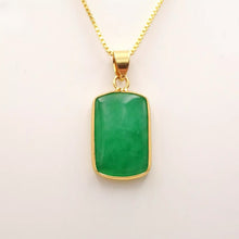 Load image into Gallery viewer, Nature Jade Ping An Plaque Pendant Necklace Gift Jewelry charm Blessing Luck
