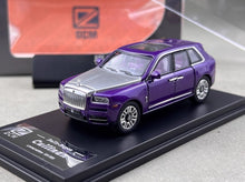 Load image into Gallery viewer, DCM 1:64 Purple Silver Hood Cullinan Luxury SUV Model Diecast Metal Car New Collection
