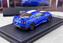 Load image into Gallery viewer, MH 1:64 Blue 50th Skyline GTR R35 Racing Sports Model Diecast Metal Car New Collection
