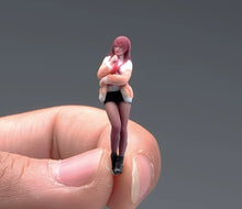 Load image into Gallery viewer, 1:64 Painted Figure Model Miniature Resin Diorama Toy Sand Red Hair Girl Stand
