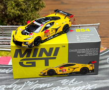 Load image into Gallery viewer, MINIGT 1:64 Yellow Corvette Z06 GT3 #3 2024 ISMA Model Diecast Metal Car New Collection
