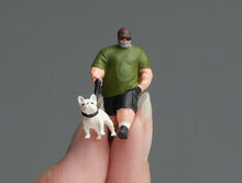 Load image into Gallery viewer, 1:64 Painted Figure Model Miniature Resin Diorama Sand Walking Dog Strong Man B

