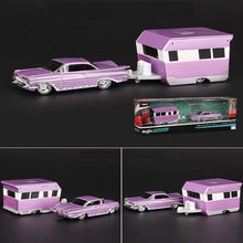 Load image into Gallery viewer, Maisto 1:64 1959 Impala Alameda Traveler Trailer Tow &amp; Go Model Metal Car BN
