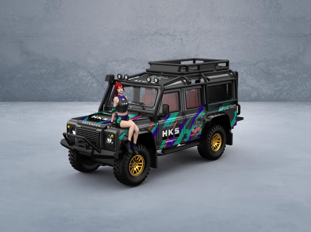 TM 1:64 Defender 100 ORV SUV Trailier Figure Sport Model Diecast Metal Car New Collection