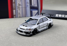 Load image into Gallery viewer, Peako 1:64 DIY Silver Lancer Evo IX 9 Sports Model Diecast Metal Car New Collection
