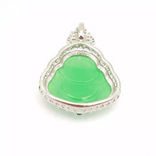 Load image into Gallery viewer, Nature Jade Green Laughing Budha Pendant Necklace Gift Jewelry charm Blessing
