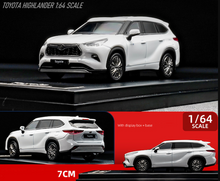 Load image into Gallery viewer, LCD 1:64 White Toyota Highlander SUV Sports Model Toy Diecast Metal Car Box
