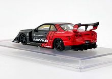 Load image into Gallery viewer, CM 1:64 Black Advan GTR ER34 LBWK Skyline Sports Model Diecast Metal Car New Collection
