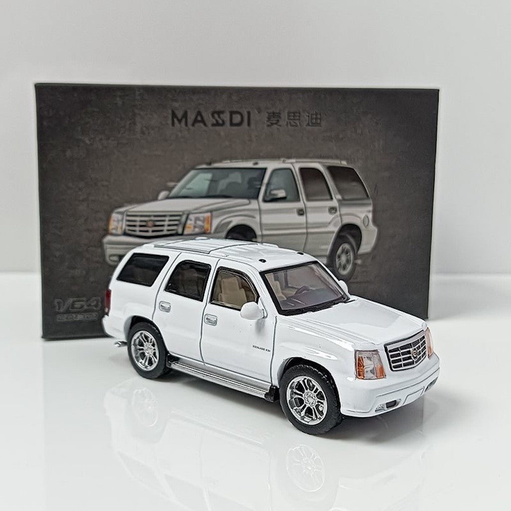 Masdi 1:64 White 2005 Escalade Full Size SUV Sport Model Diecast Metal Car BN