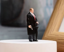 Load image into Gallery viewer, 1:64 Painted Figure Model Miniature Resin Diorama Suit Man Stand Black Old Man
