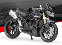 Load image into Gallery viewer, Bburago 1:18 2011 Black Speed Triple Sports Model Diecast Metal Motorcycle New
