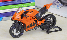 Load image into Gallery viewer, WELLY 1:18 KTM RC 8C Sports Racing Model Diecast Metal Motorcycle Bike
