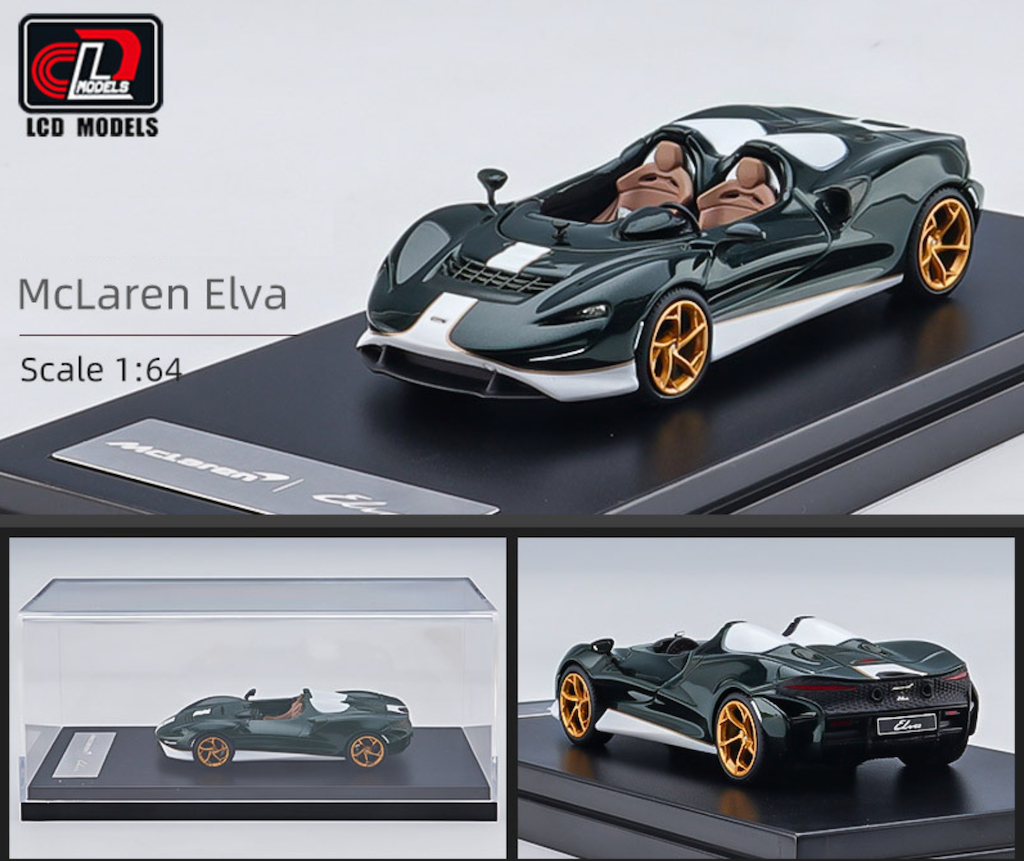LCD 1:64 Green McLaren Elva Racing Sports Model Toy Diecast Metal Car BN Box