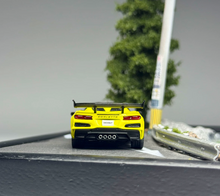 Load image into Gallery viewer, Minigt 1:64 Yellow Corvette ZR1 Sports Model Diecast Metal Car New Collection

