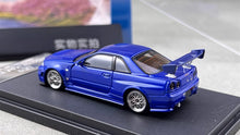 Load image into Gallery viewer, Fuji 1:64 Blue Skyline GTR R34 Nismo Z-Tune Sport Model Diecast Metal Car New Collection
