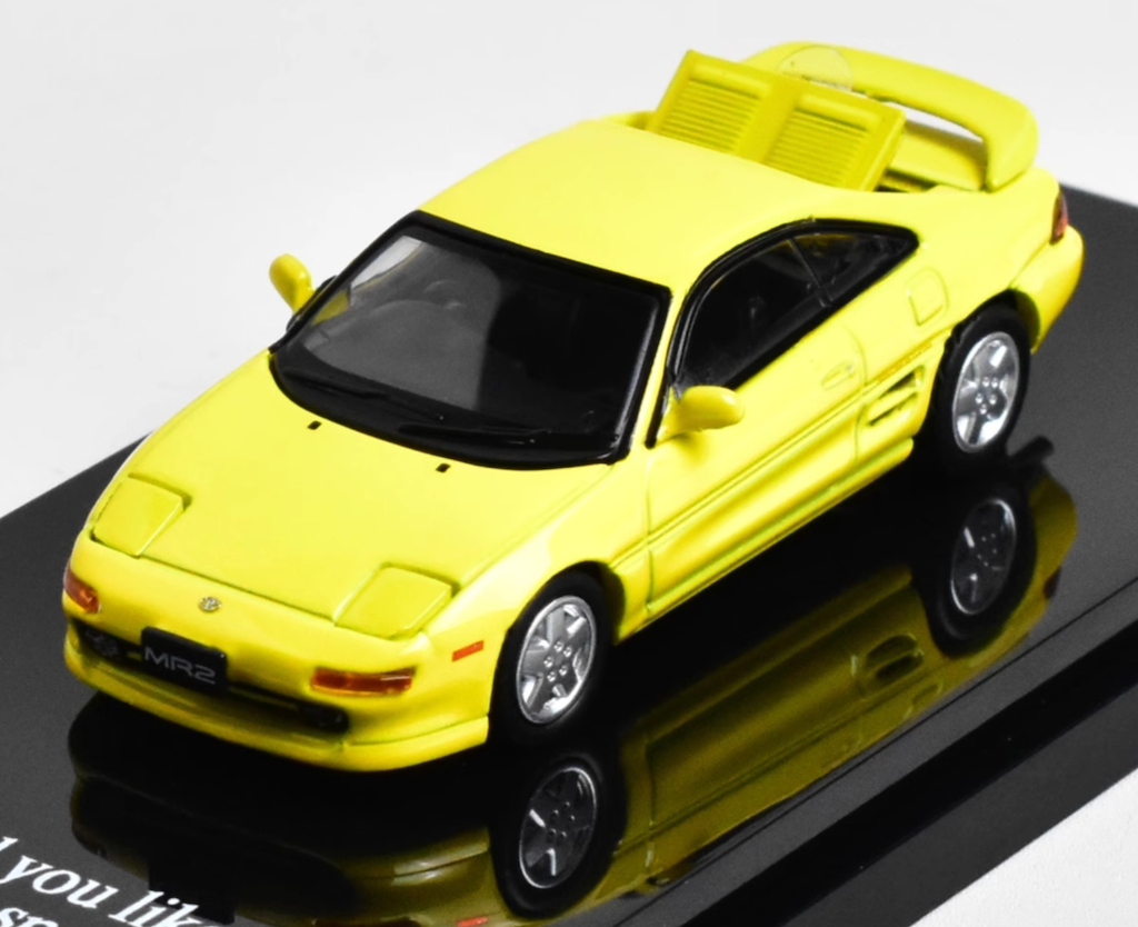 Hobby Japan 1:64 JDM Yellow MR2 GT-S SW20 Sports Model Diecast Metal Car New Collection