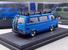 Load image into Gallery viewer, Mortal 1:64 Blue VW T3 Multi Van Camper Sports Model Diecast Metal Car New Collection

