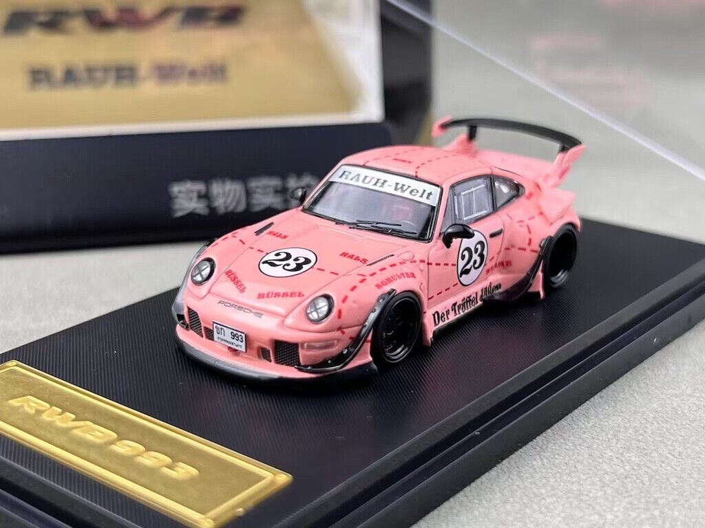 Star 1:64 Pink RWB 911 993 GT #23 Classic Sports Model Diecast Metal C ...