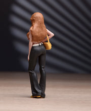 Load image into Gallery viewer, 1:24 Painted Figure Model Miniature Resin Diorama Brown Curly Hair Lady Woman
