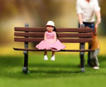 Load image into Gallery viewer, 1:24 Painted Figure Model Miniature Resin Diorama Sand Pink Dress Little Girl

