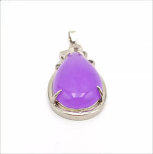 Load image into Gallery viewer, Nature Purple Jade Pendant Necklace Gift Jewelry charm Blessing Lucky Elegant S
