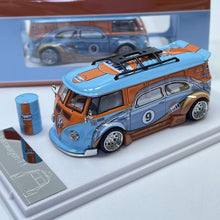 Load image into Gallery viewer, Liberty 1:64 Blue VW T1 #9 Mini Van Widebody Sport Model Diecast Metal Car New Collection

