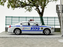Load image into Gallery viewer, Rollin 1:64 White 2008 NYPD Charger Police Muscle Model Diecast Metal Car New Collection
