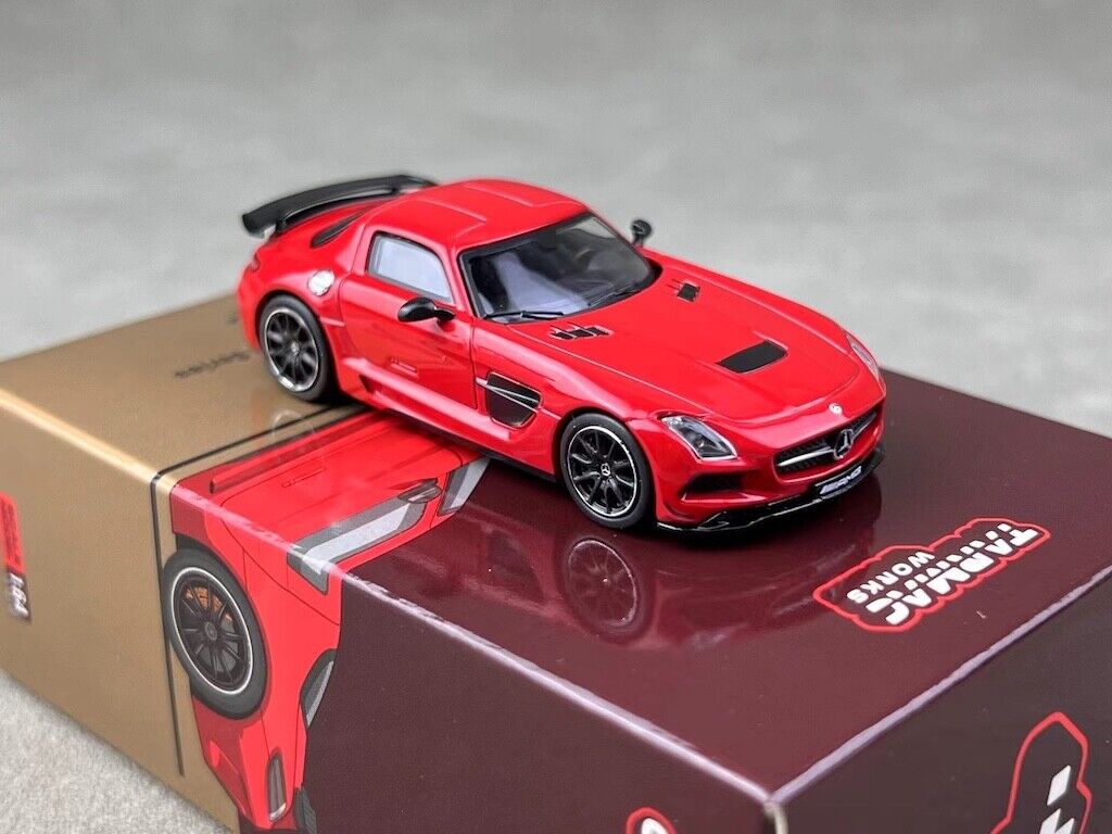 Tarmac 1:64 Red AMG SLS Coupe Racing Sports Model Diecast Metal Car New