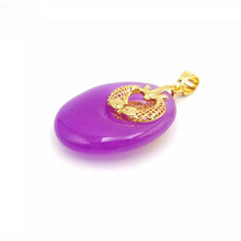 Load image into Gallery viewer, Nature Jade Double Fish Pendant Necklace Gift Jewelry charm Blessing Lucky new b
