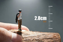 Load image into Gallery viewer, 1:64 Painted Figure Model Miniature Resin Diorama Toy Sand Cool Man Walking Boy

