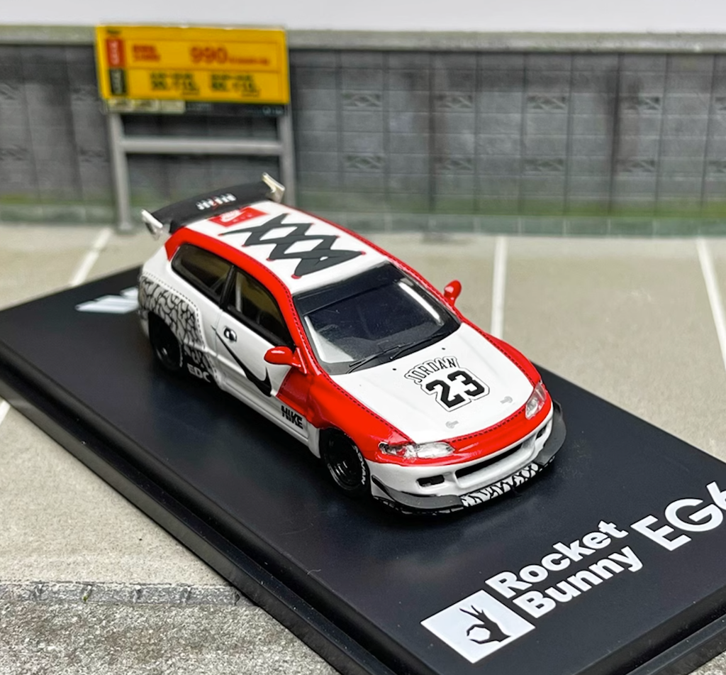 HKM 1:64 JDM Civic EG6 Hatchback Sports Model Diecast Metal Car
