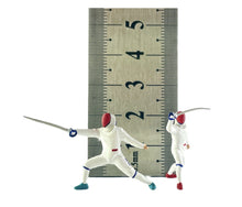 Load image into Gallery viewer, 1:64 Painted Figure Mini Model Miniature Resin Diorama Fencing Athlete Fencer
