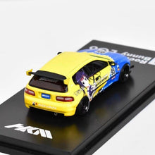 Load image into Gallery viewer, HKM 1:64 JDM Civic EG6 Spoon Hatchback Racing Sports Model Diecast Metal Car
