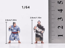 Load image into Gallery viewer, 1:64 Painted Figure Model Miniature Resin Sand Japanese Kimono Sumo Wrestler Men
