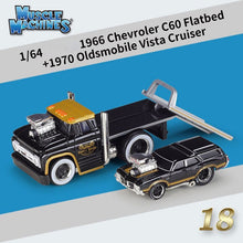 Load image into Gallery viewer, Maisto 1:64 1966 C60 Flatbed Trailer Oldsmobile Vista Cruiser Model Metal Car
