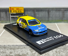 Load image into Gallery viewer, HKM 1:64 JDM Civic EG6 Spoon Hatchback Racing Sports Model Diecast Metal Car
