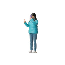 Load image into Gallery viewer, 1:64 Painted Figure Mini Model Miniature Resin Diorama Selfie Down Jacket Girl New Scene
