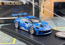 Load image into Gallery viewer, EM 1:64 Blue Shark 911 GT3 RS Sports Model Diecast Metal Car New Collection
