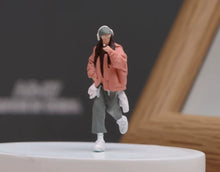 Load image into Gallery viewer, 1:64 Painted Figure Model Miniature Resin Diorama Toy Sand Casual Wearing Girl

