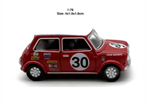 Load image into Gallery viewer, OXFORD 1:76 Red Mini BMC Classic Competition #30 Sports Model Diecast Metal Car New
