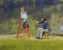 Load image into Gallery viewer, 1:64 Painted Figure Model Miniature Resin Diorama Sand Painter Artist Drawing Collection
